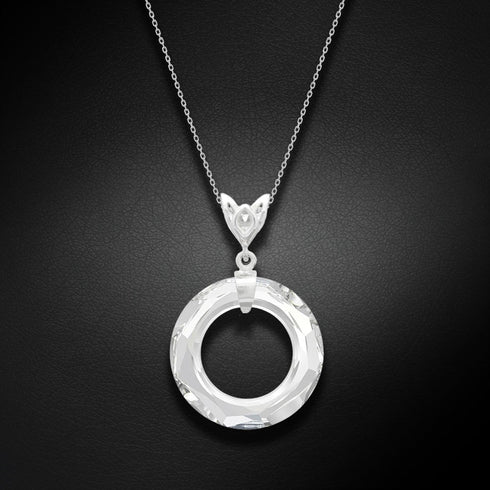 Sudraba kulons "Cosmic Ring" ar Swarovski™ kristāliem